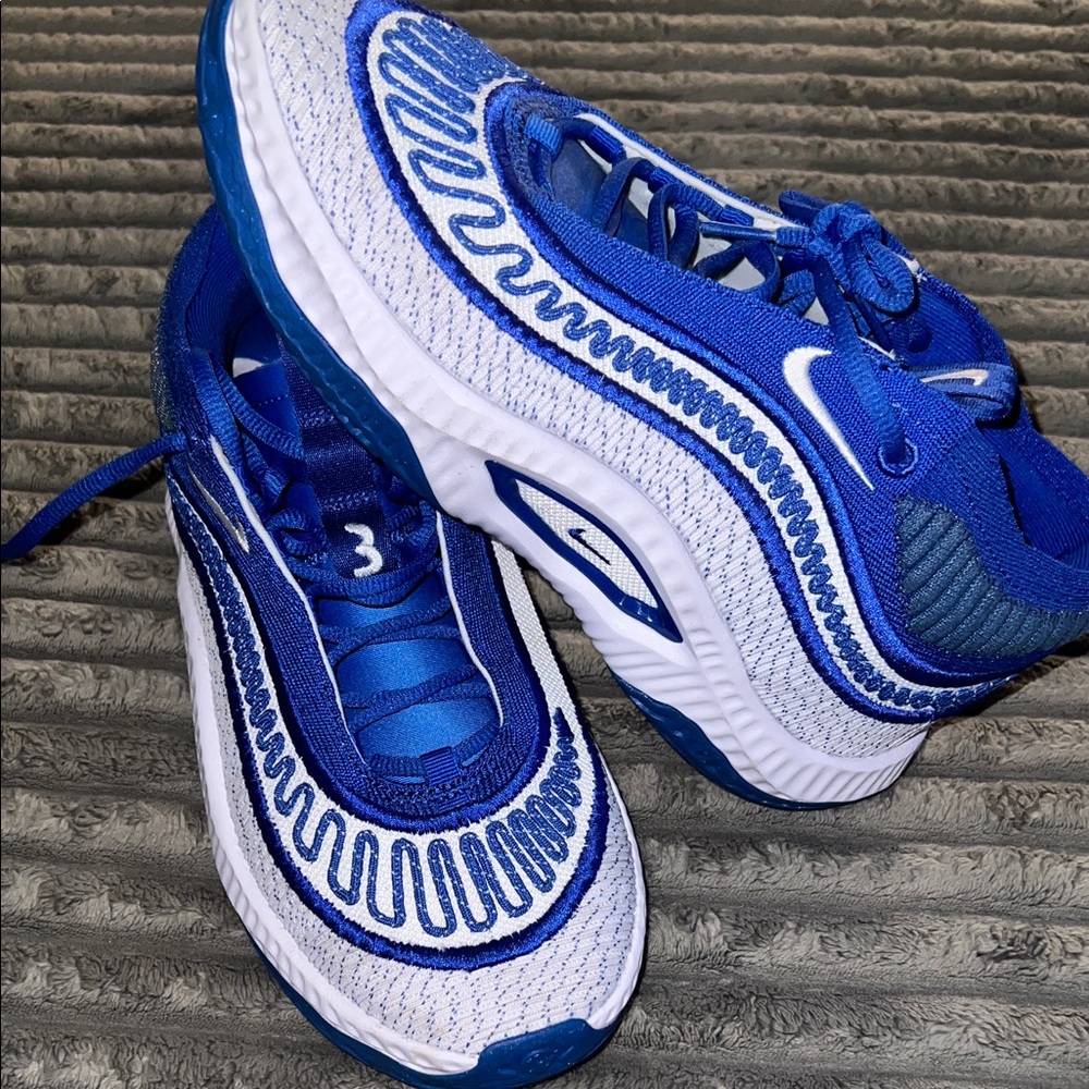 Nike Royal Blue and White Basketball Shoes